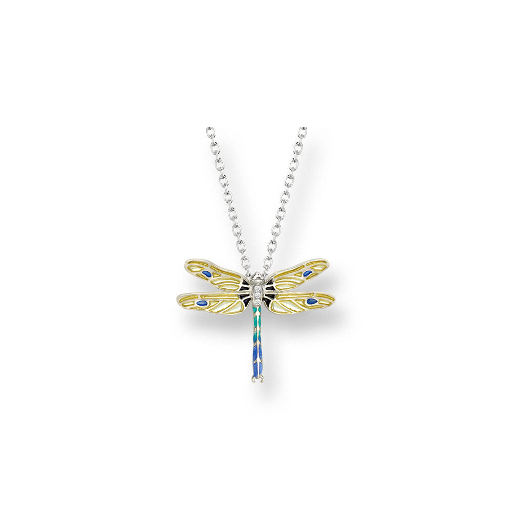 Diamond Dragonfly Pendant in 14K White Gold .03ct – Michaels Jewelers